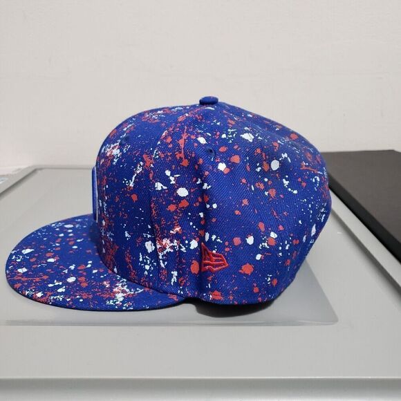 Chicago Cubs New Era Splatter 9FIFTY Snapback Hat Cap Royal Blue /red/white NWT - Picture 3 of 9